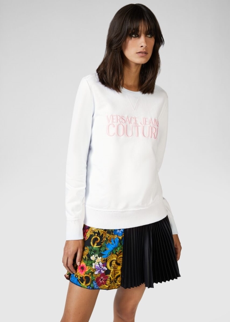 Versace Embroidered Logo Sweatshirt Dam - 910678WDH